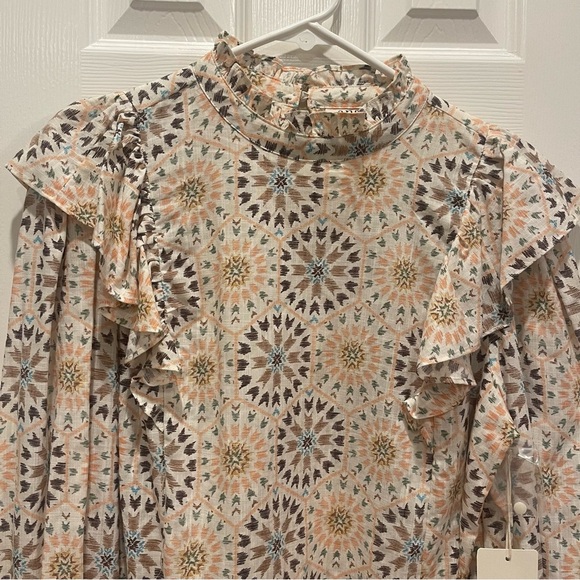 a.n.a Women’s Large Blouse Victorian Ruffle Sleeves Peasant Cottagecore Boho - Picture 2 of 10